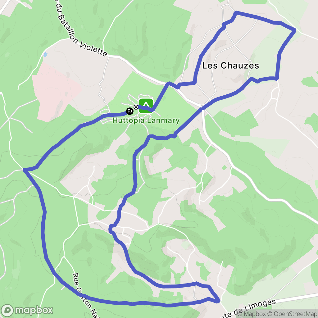 Antonne-et-Trigonant : carte du parcours de randonnée - France