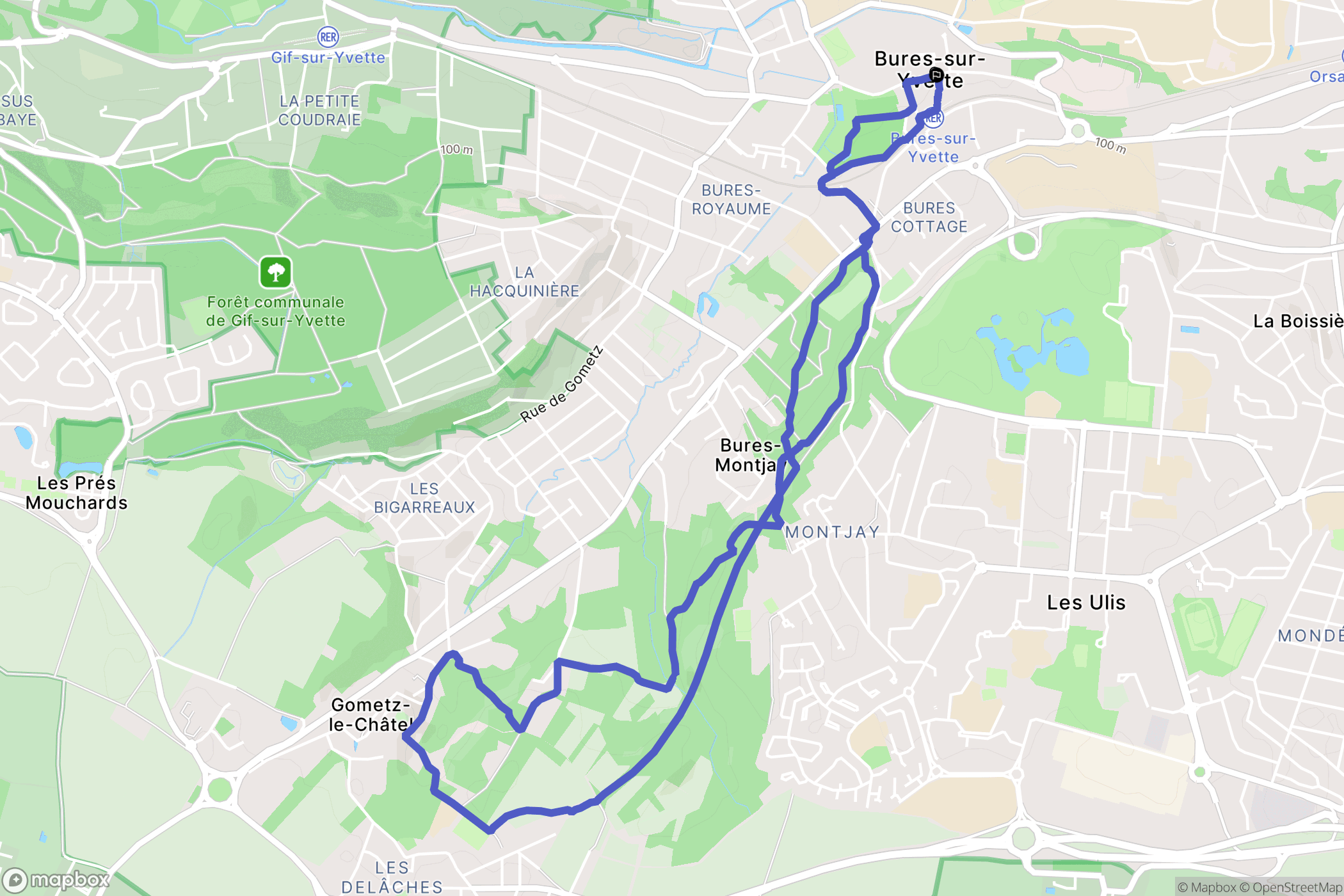 Bures-sur-Yvette: routekaart voor buitenactiviteiten - France