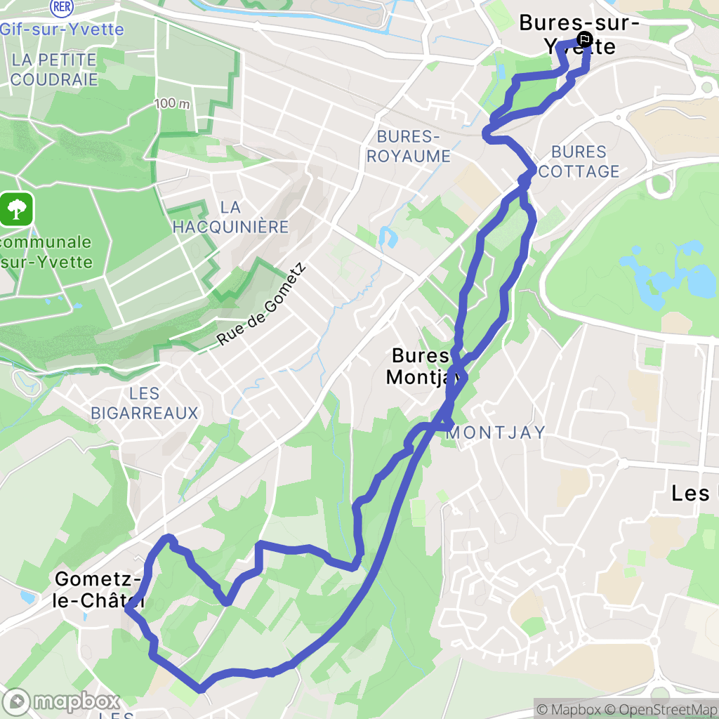 Bures-sur-Yvette: routekaart voor buitenactiviteiten - France