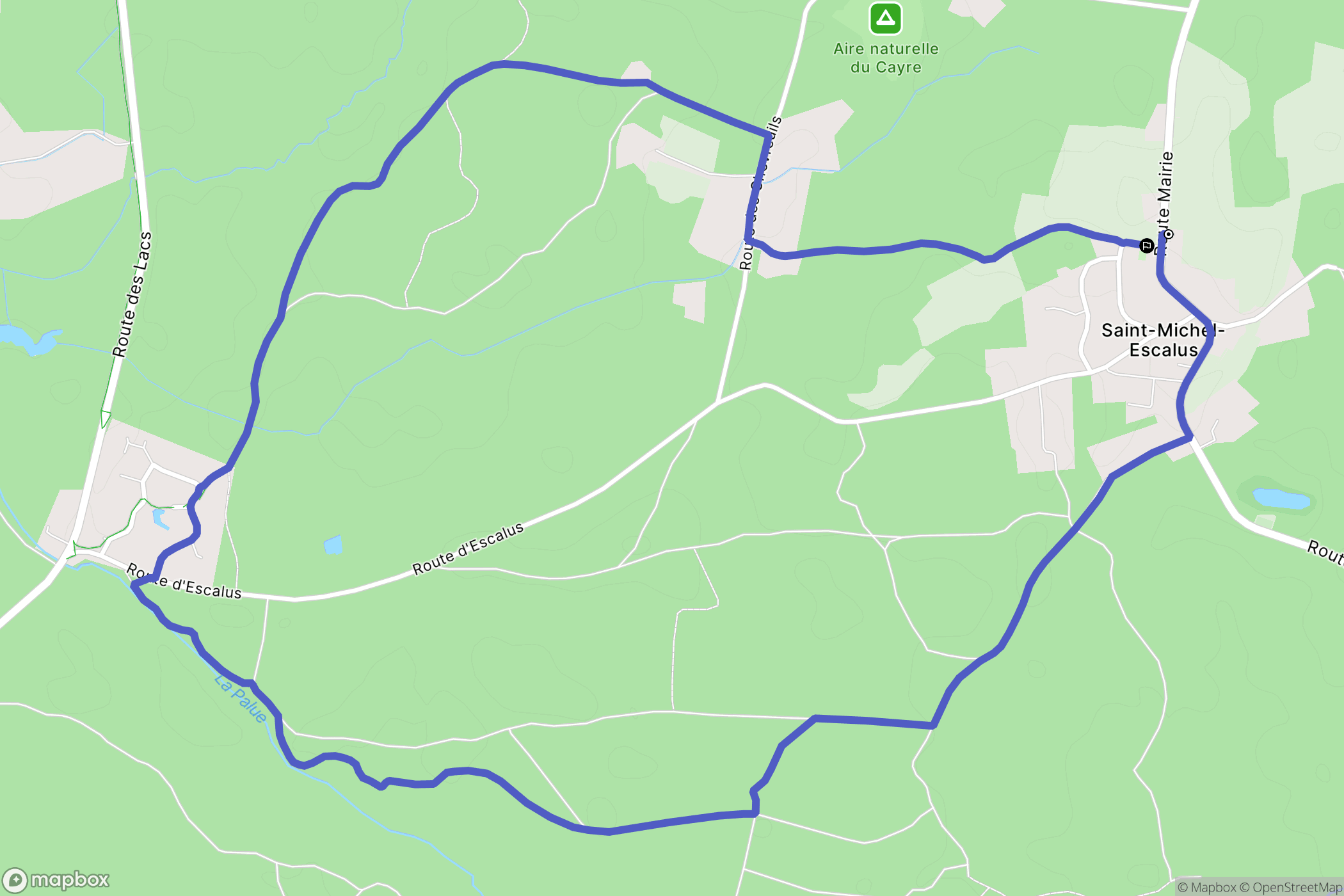 Saint-Michel-Escalus : carte du parcours de randonnée - France