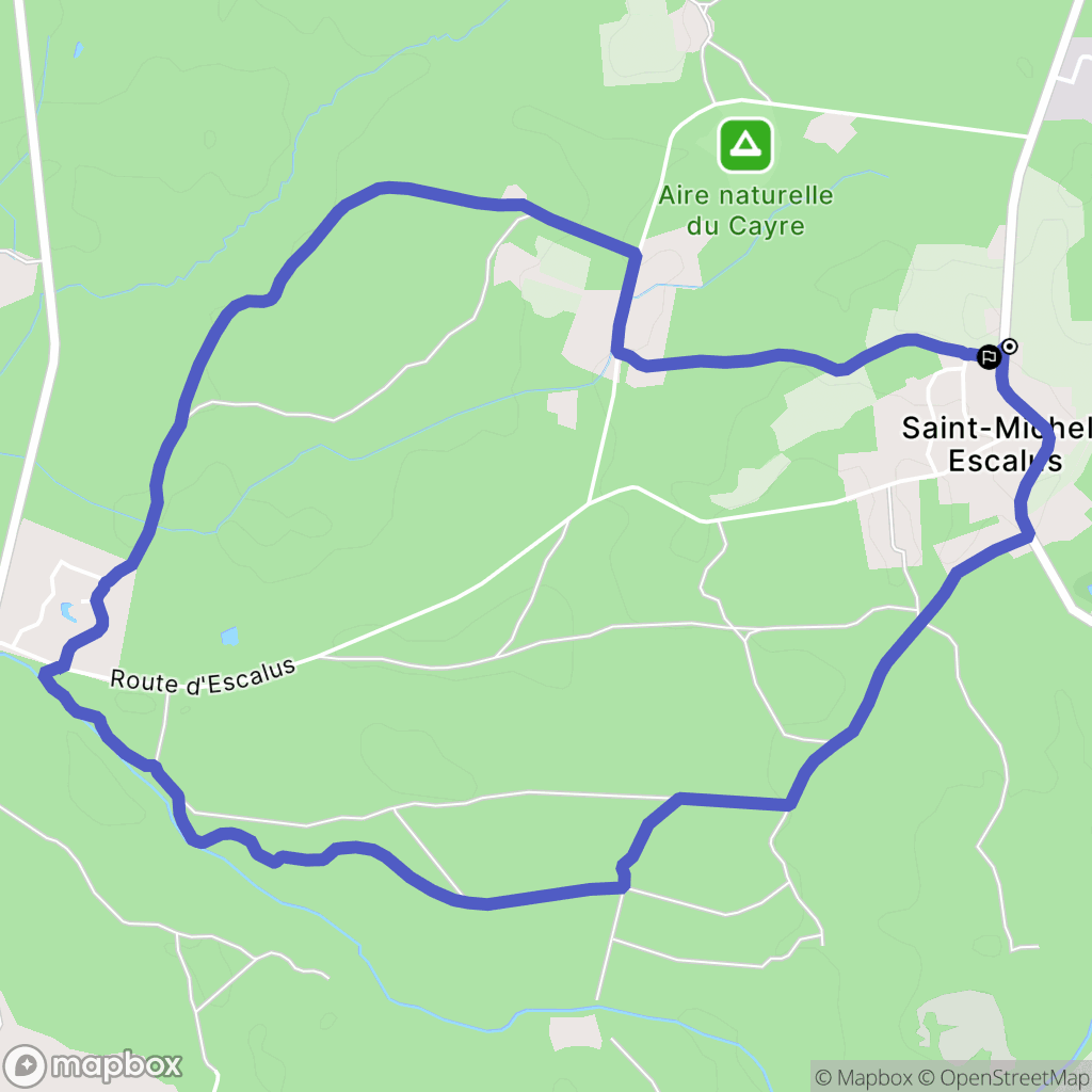 Saint-Michel-Escalus : carte du parcours de randonnée - France