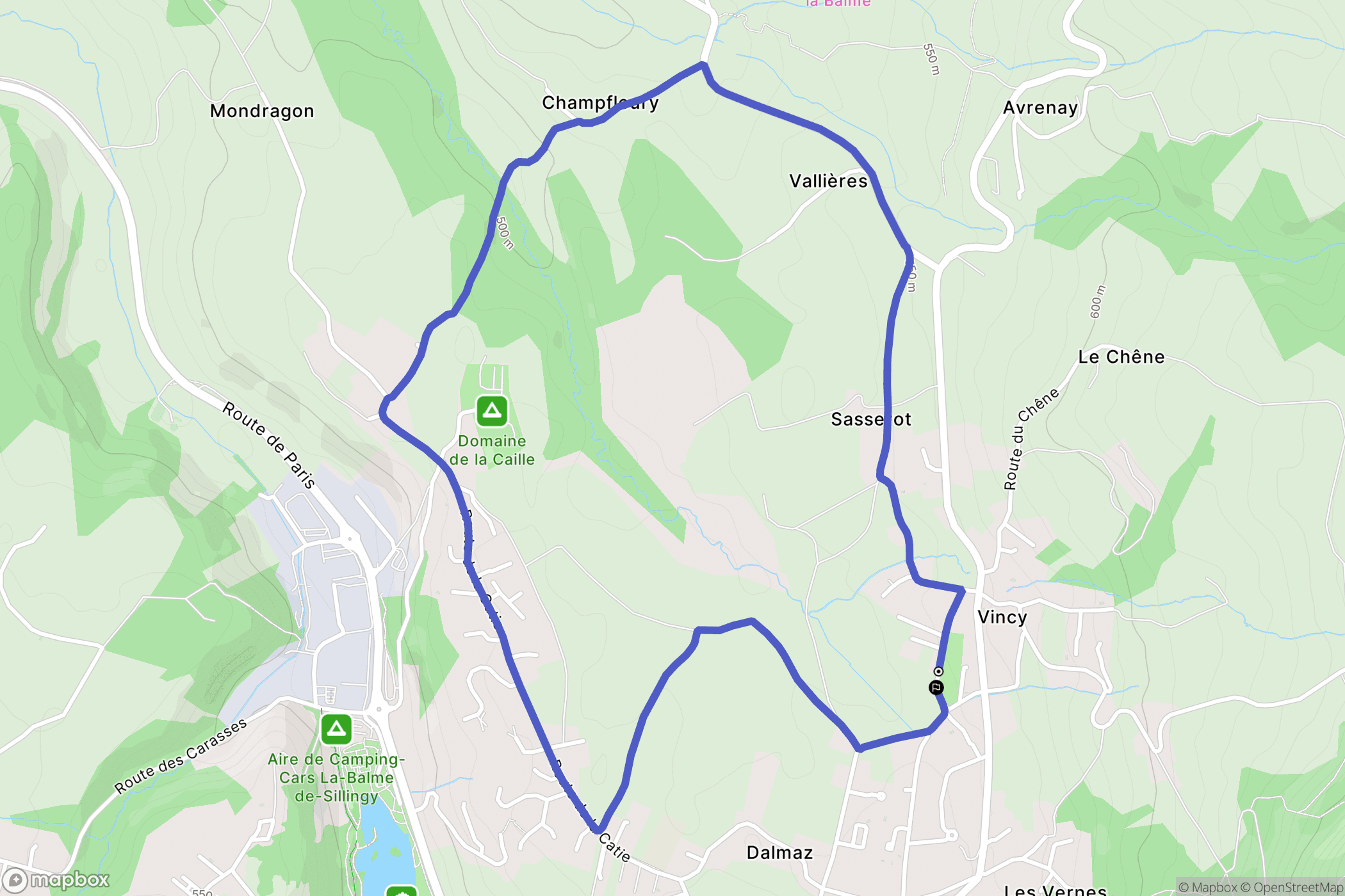 La Balme-de-Sillingy : carte du parcours de randonnée - France