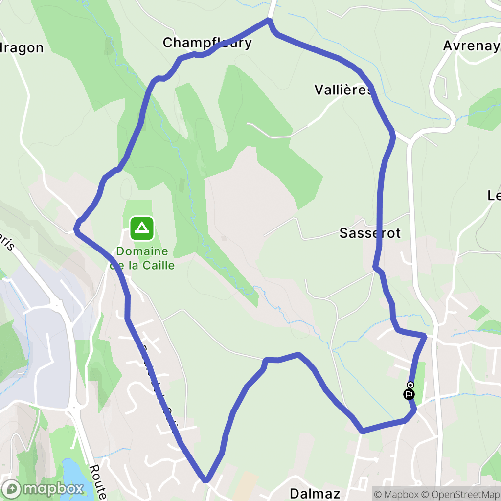 La Balme-de-Sillingy : carte du parcours de randonnée - France
