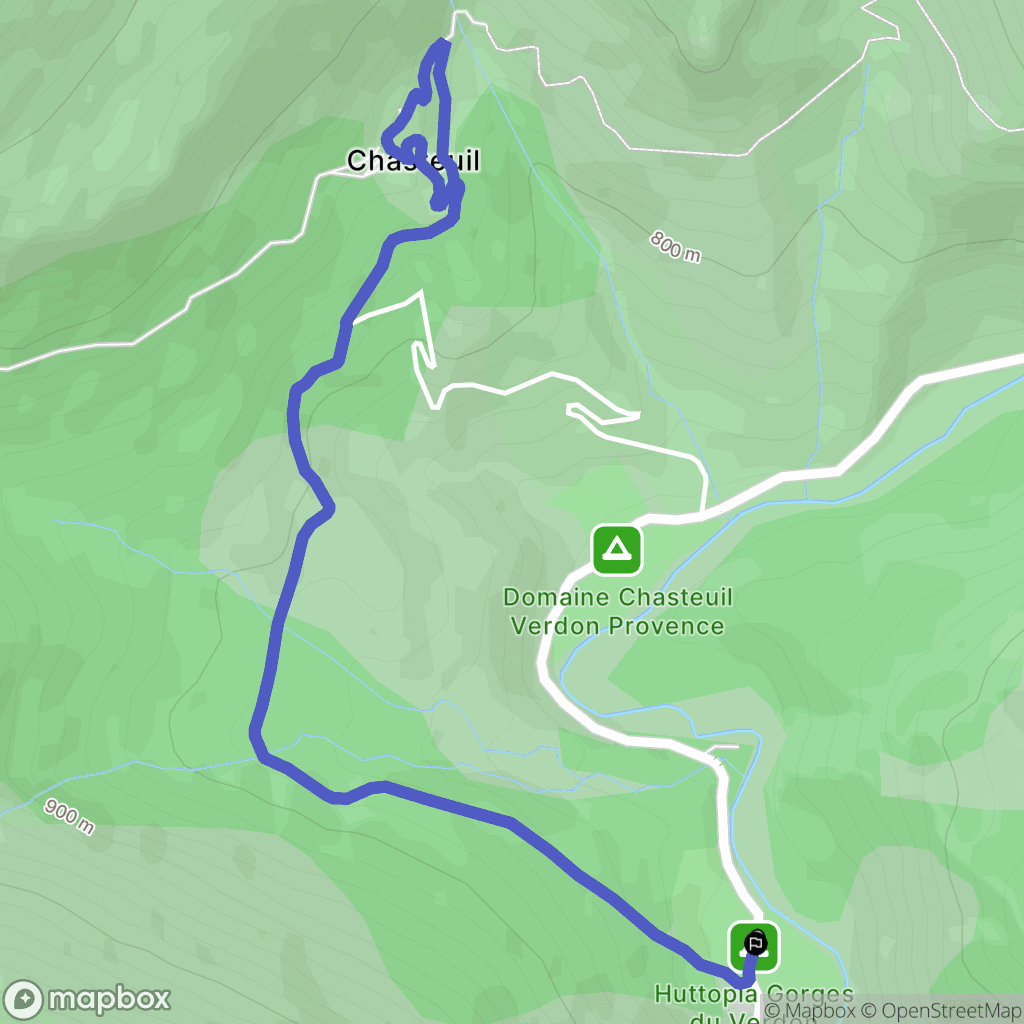 Castellane : carte du parcours de randonnée - France