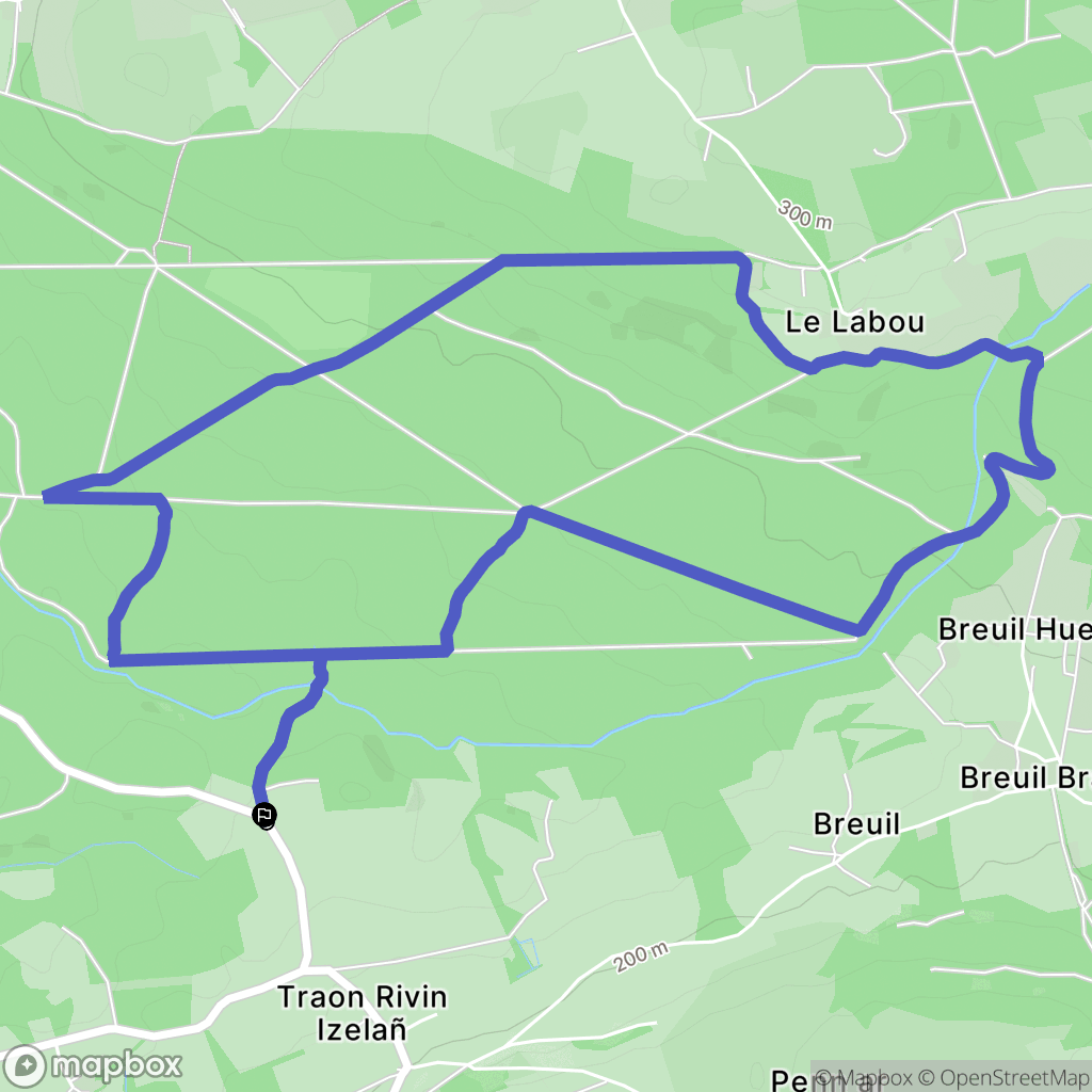Pont-de-Buis-lès-Quimerch : carte du parcours de randonnée - France