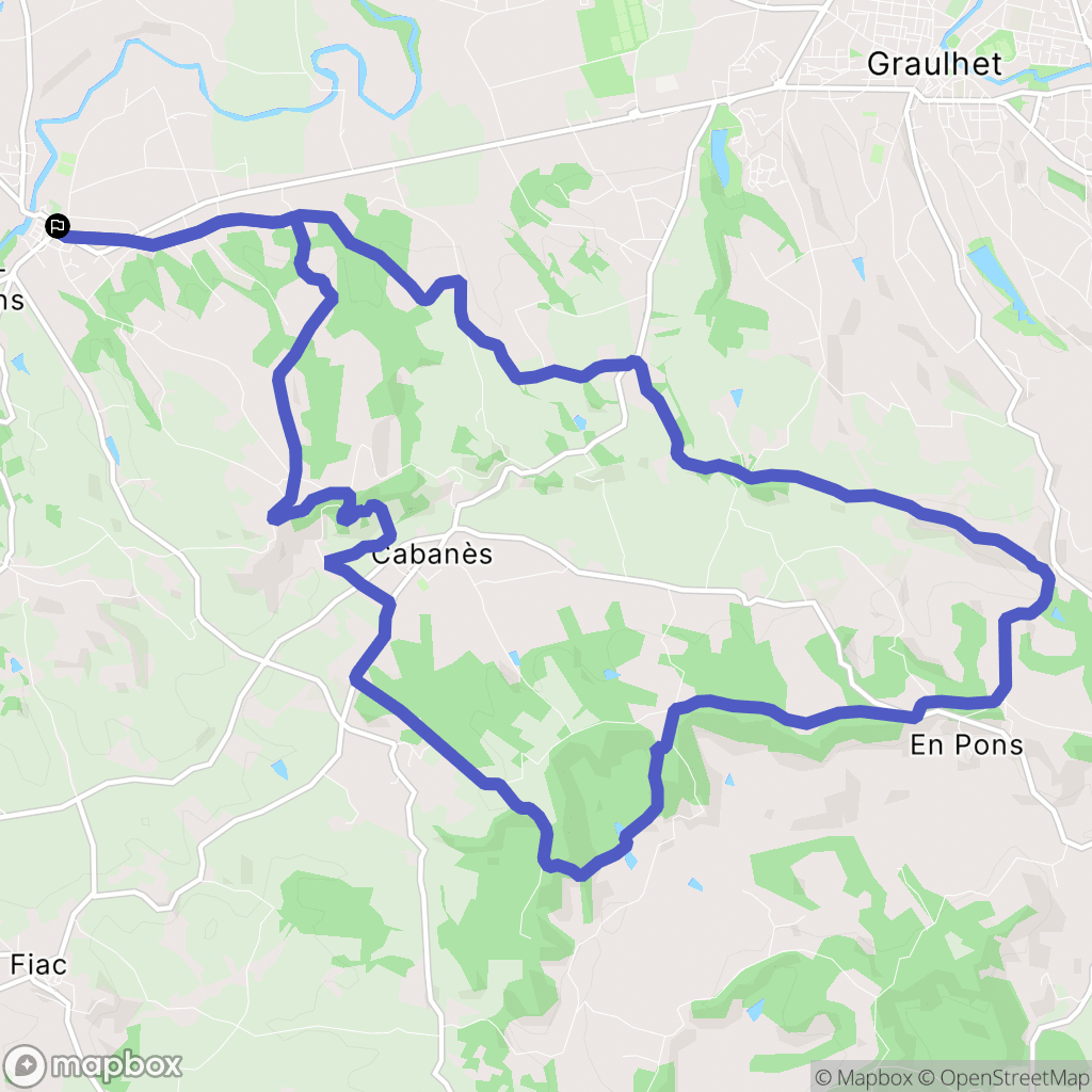 Briatexte : carte du parcours de randonnée - France