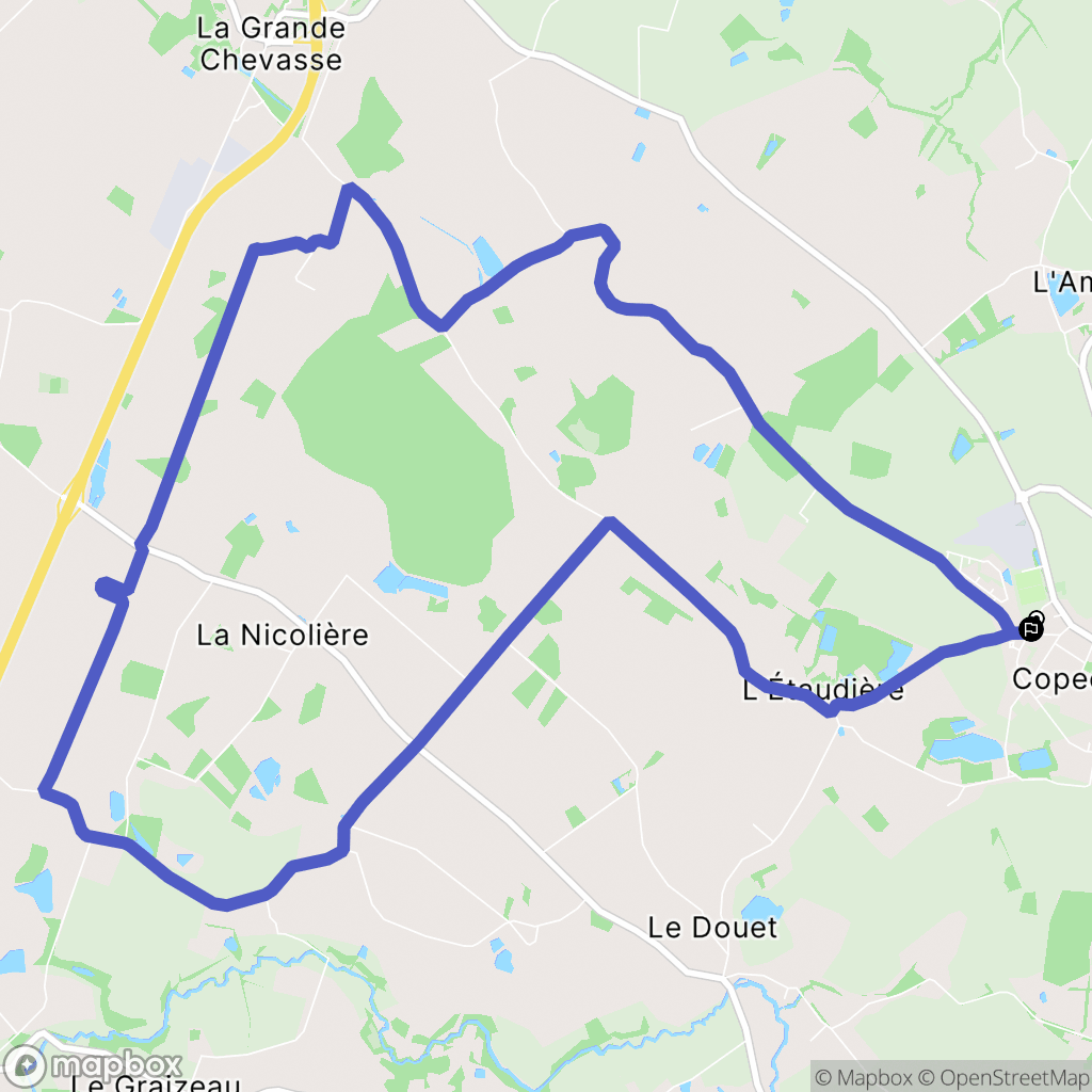 La Copechagnière : carte du parcours de randonnée - France