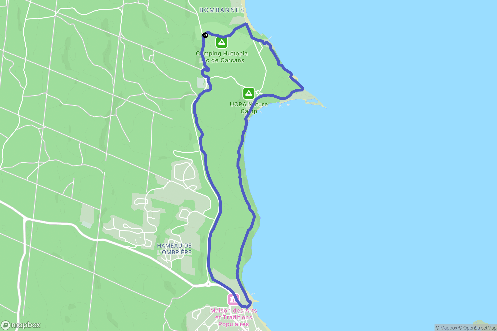Carcans : carte du parcours de randonnée - France