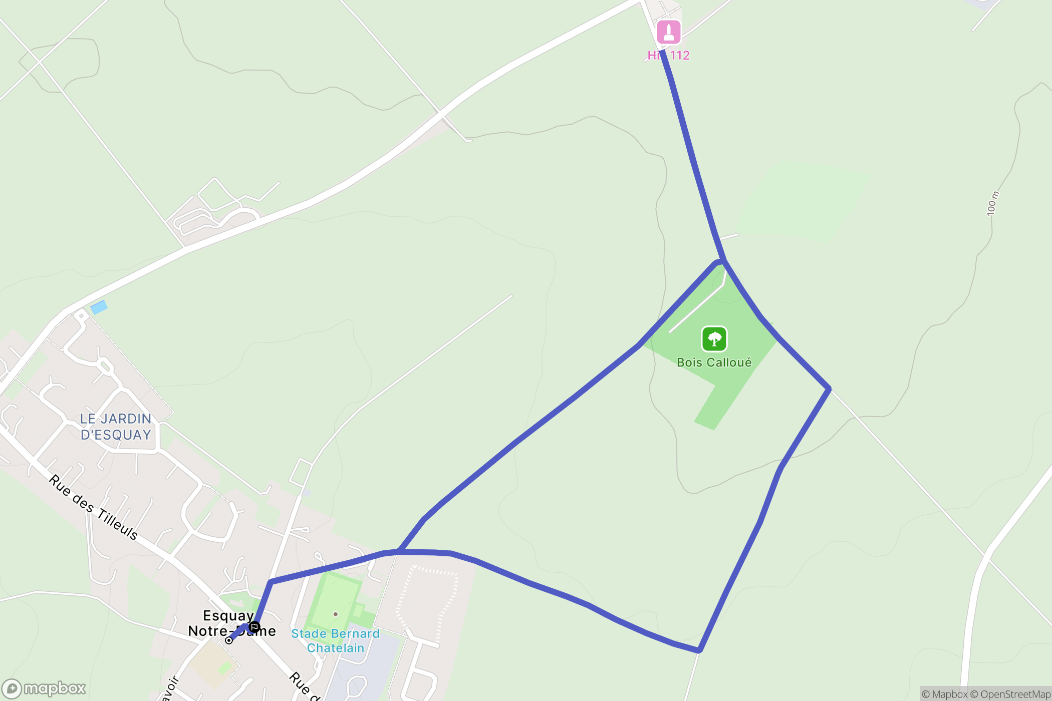 Esquay-Notre-Dame : carte du parcours de randonnée - France