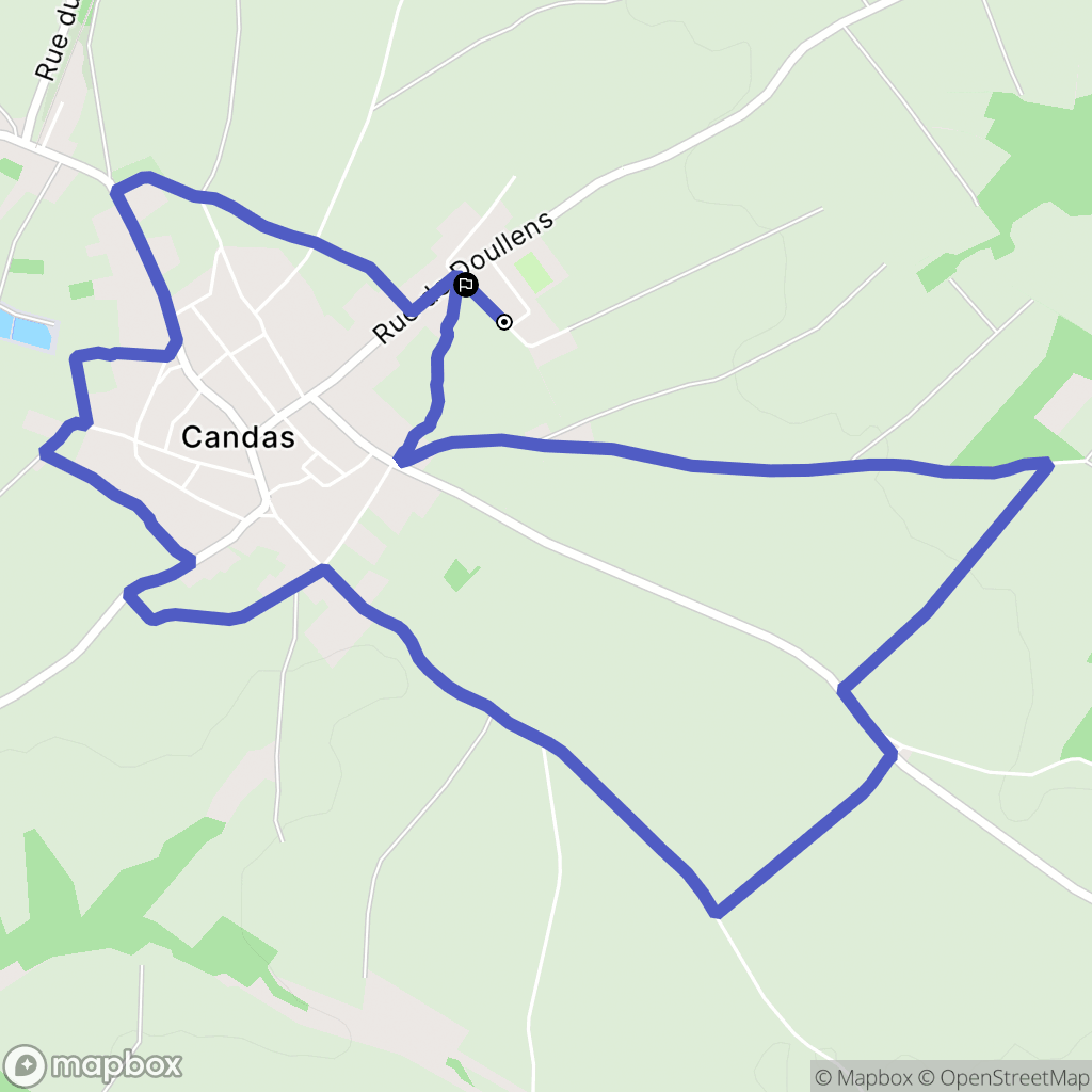 Candas : carte du parcours de randonnée - France