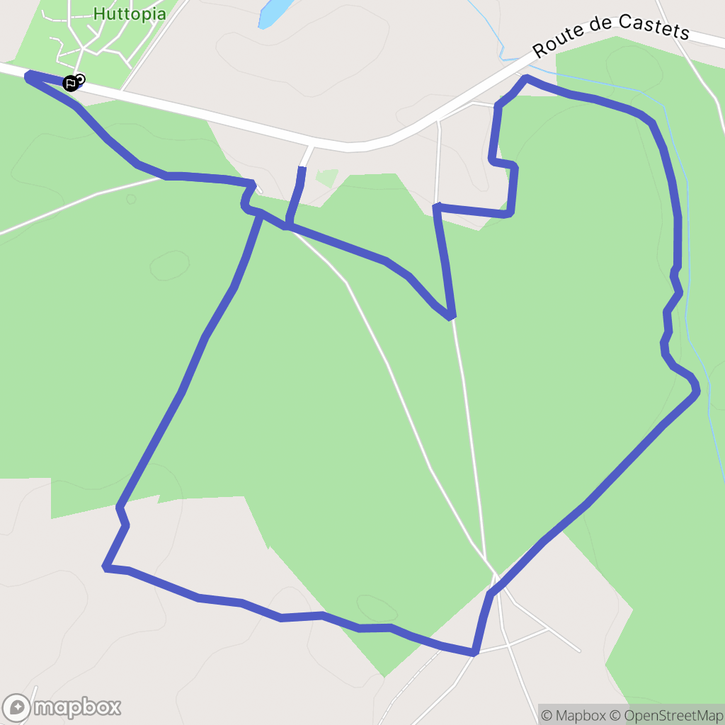 Saint-Michel-Escalus : carte du parcours de randonnée - France