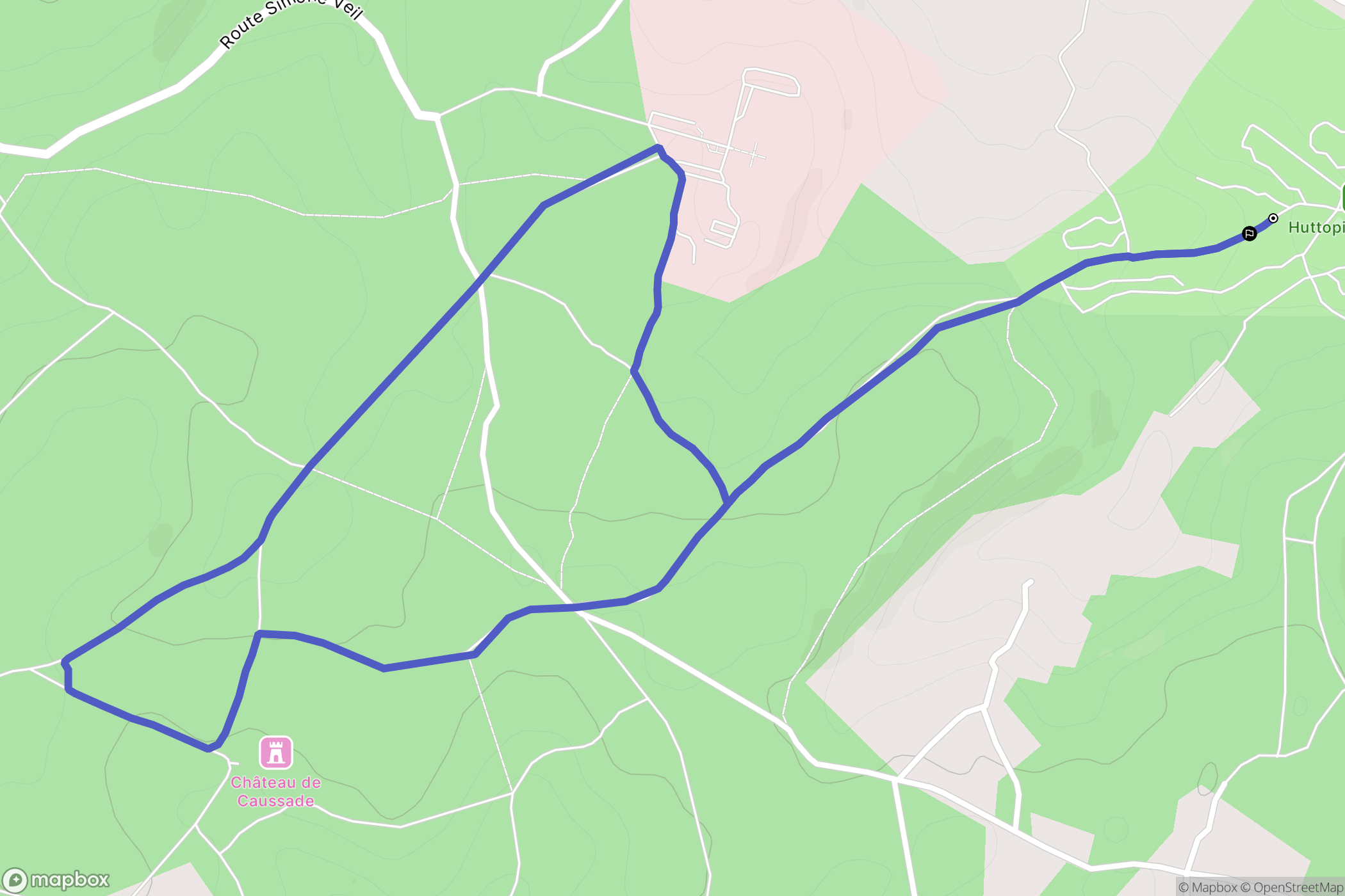 Antonne-et-Trigonant : carte du parcours de randonnée - France