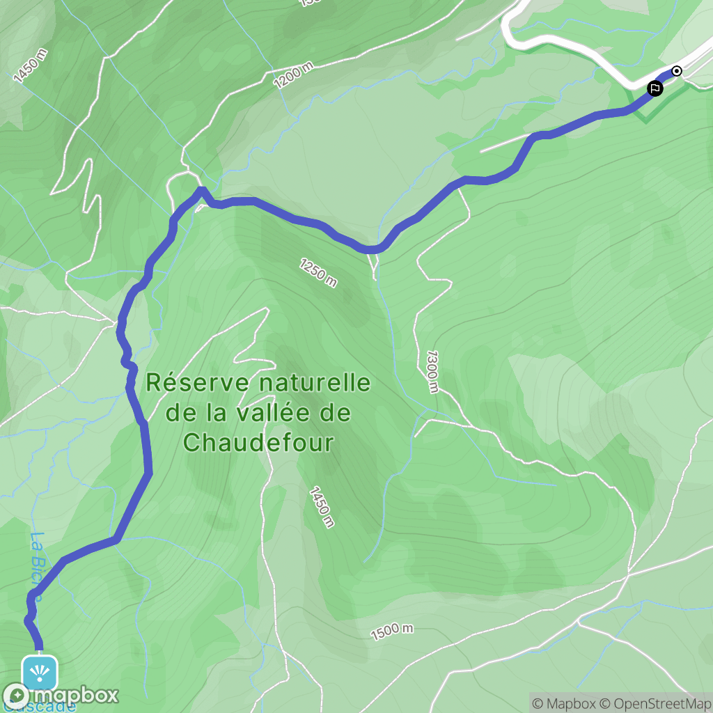 Chambon-sur-Lac : carte du parcours de randonnée - France