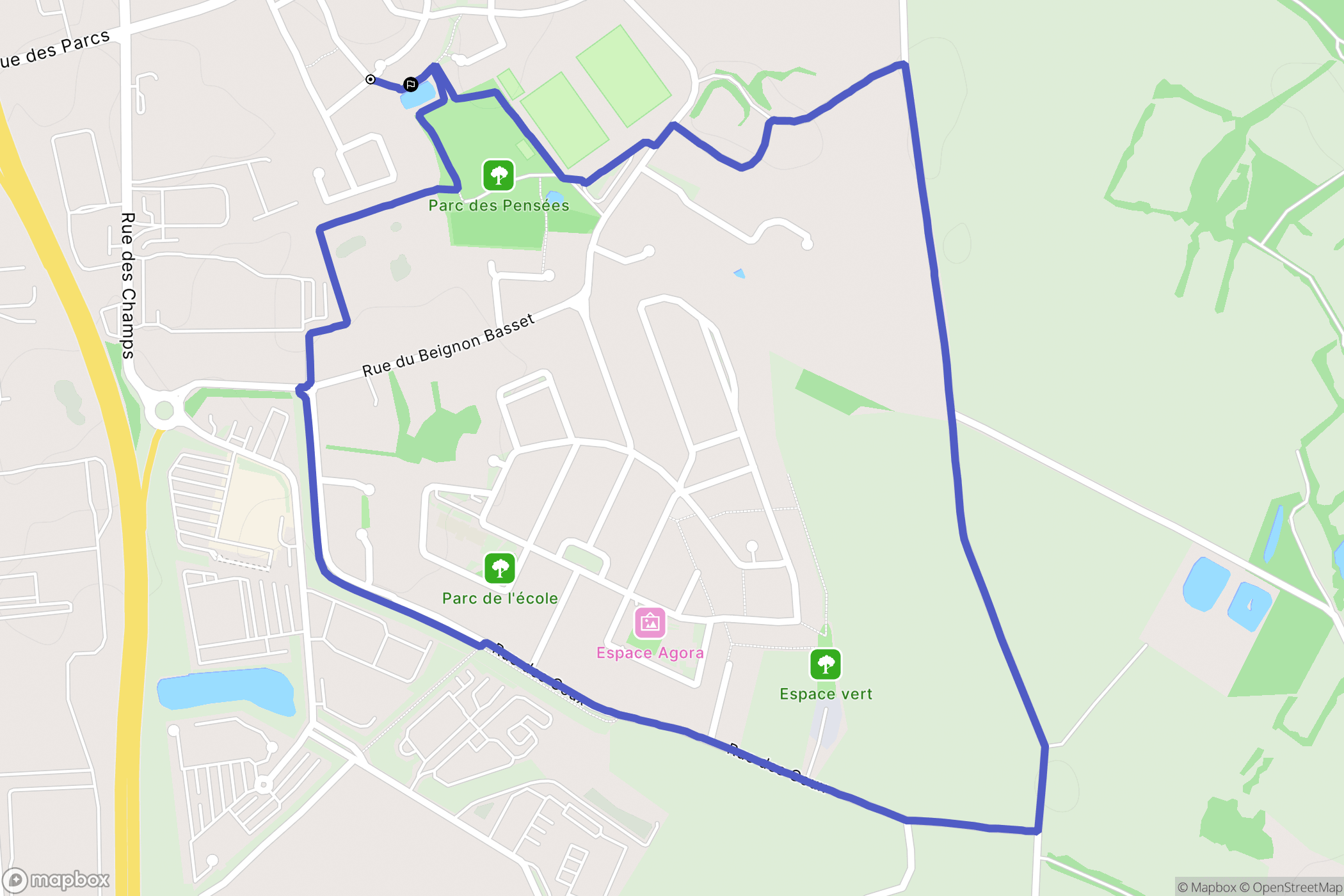 Le Poiré-sur-Vie : carte du parcours de randonnée - France