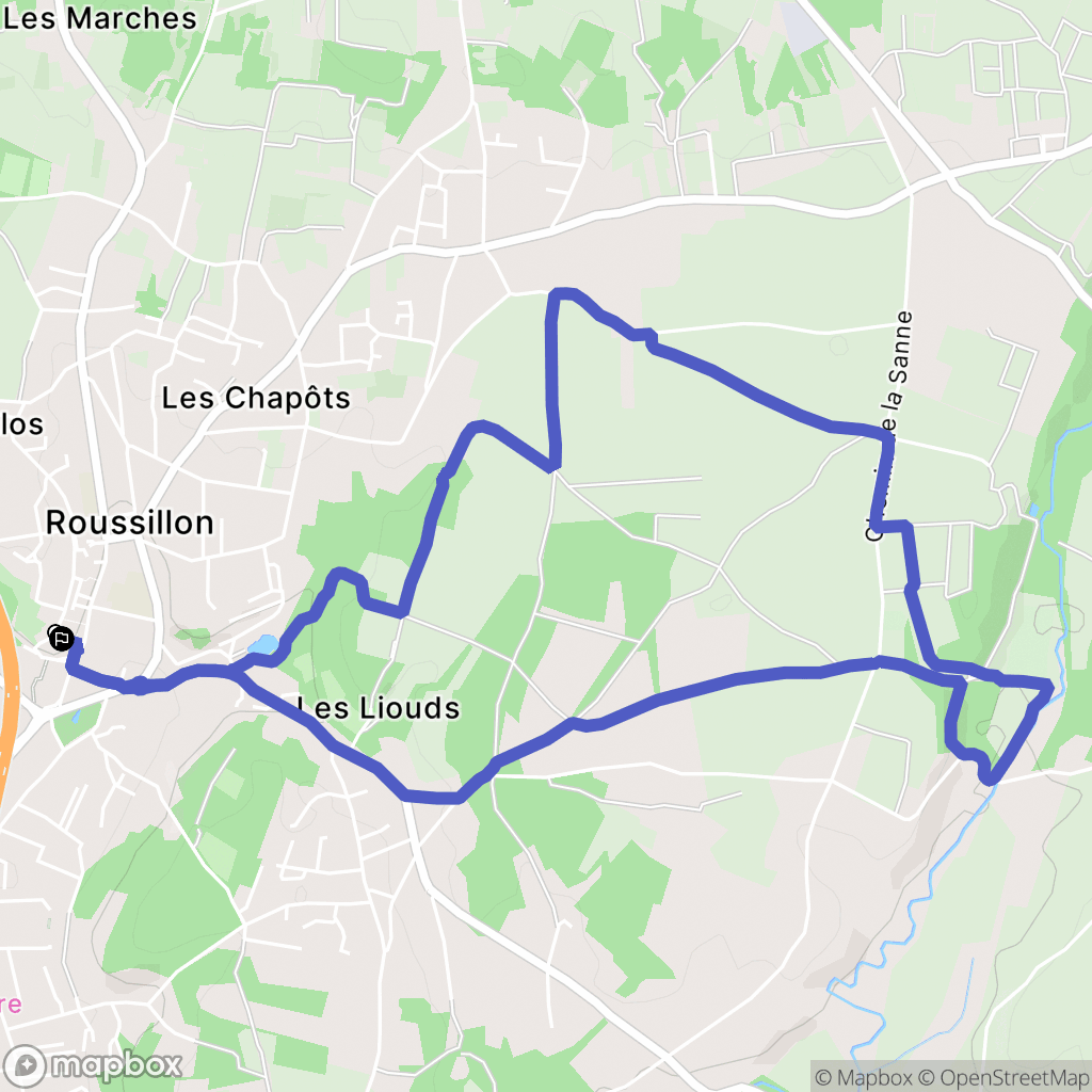 Roussillon : carte du parcours de randonnée - France