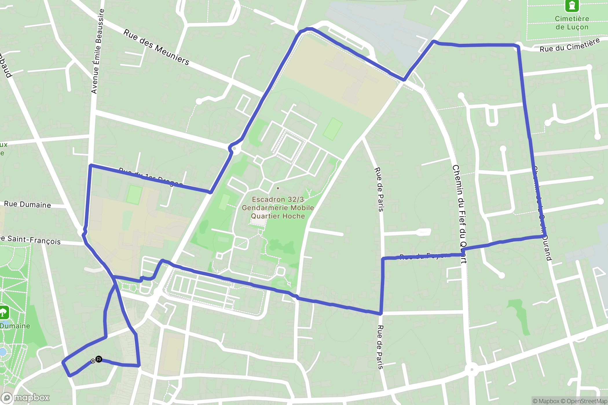 Luçon : carte du parcours de randonnée - France