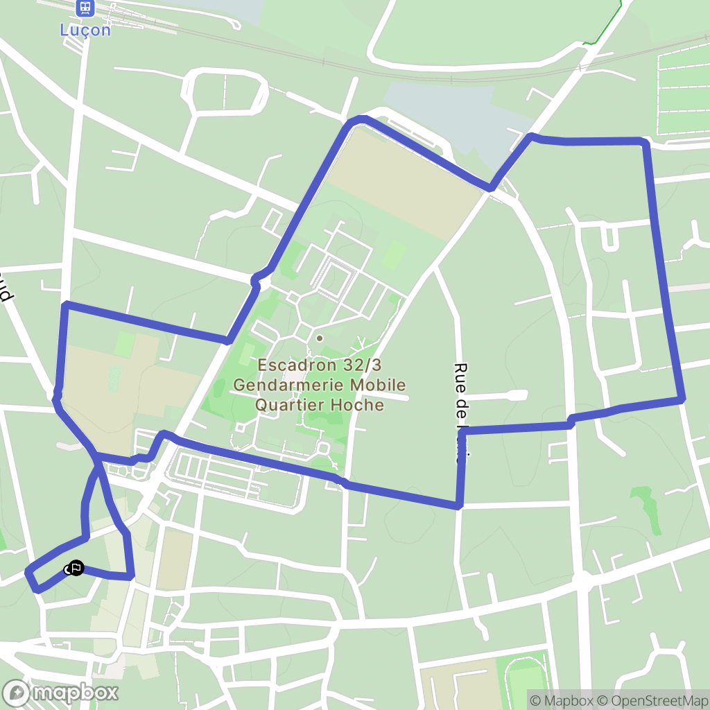 Luçon : carte du parcours de randonnée - France