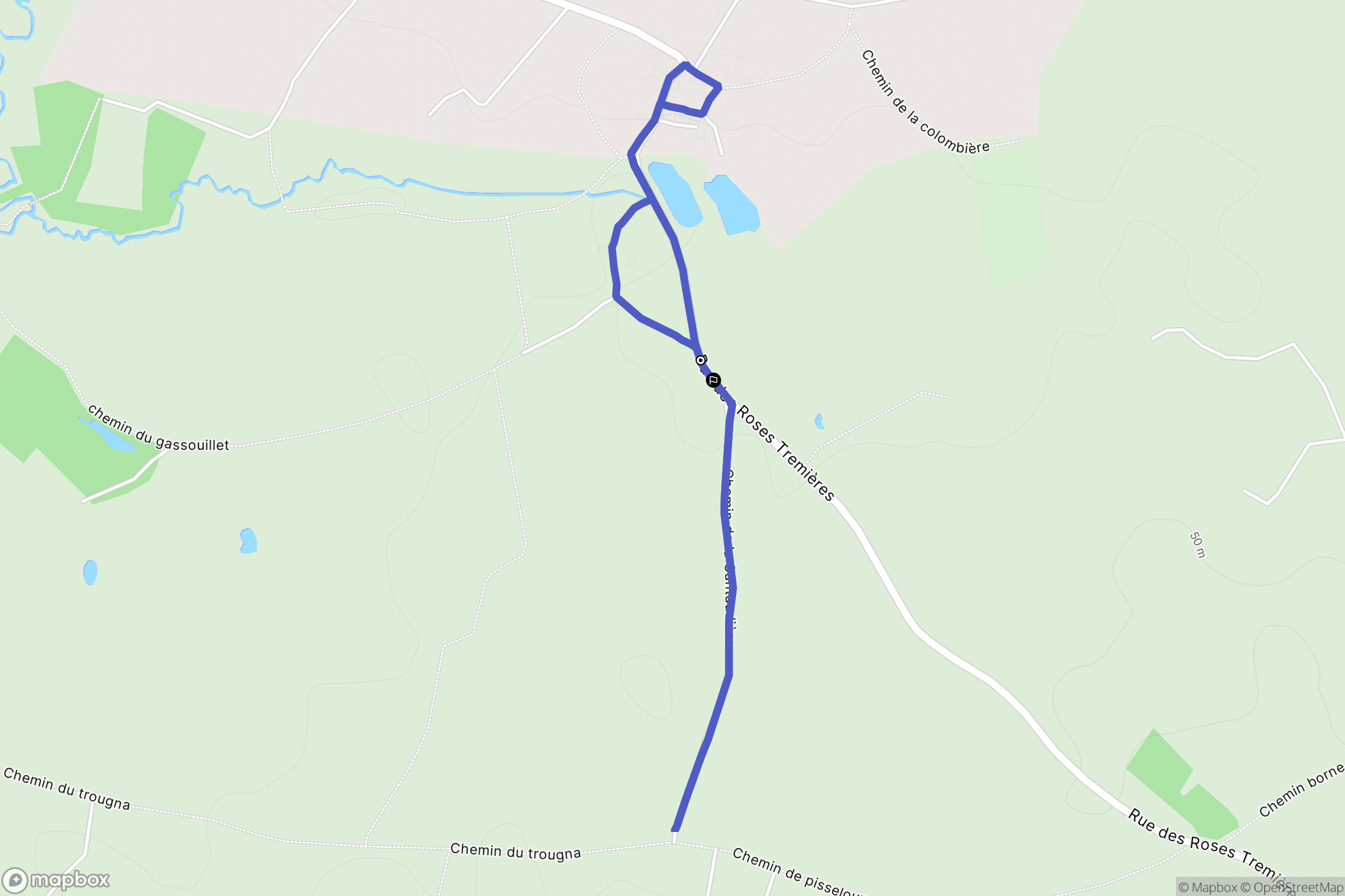 Beaulieu-Sous-la-Roche : carte du parcours de randonnée - France