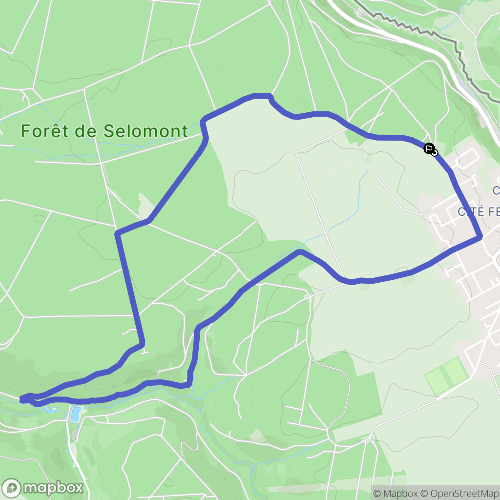 Hussigny-Godbrange : carte du parcours de randonnée - France