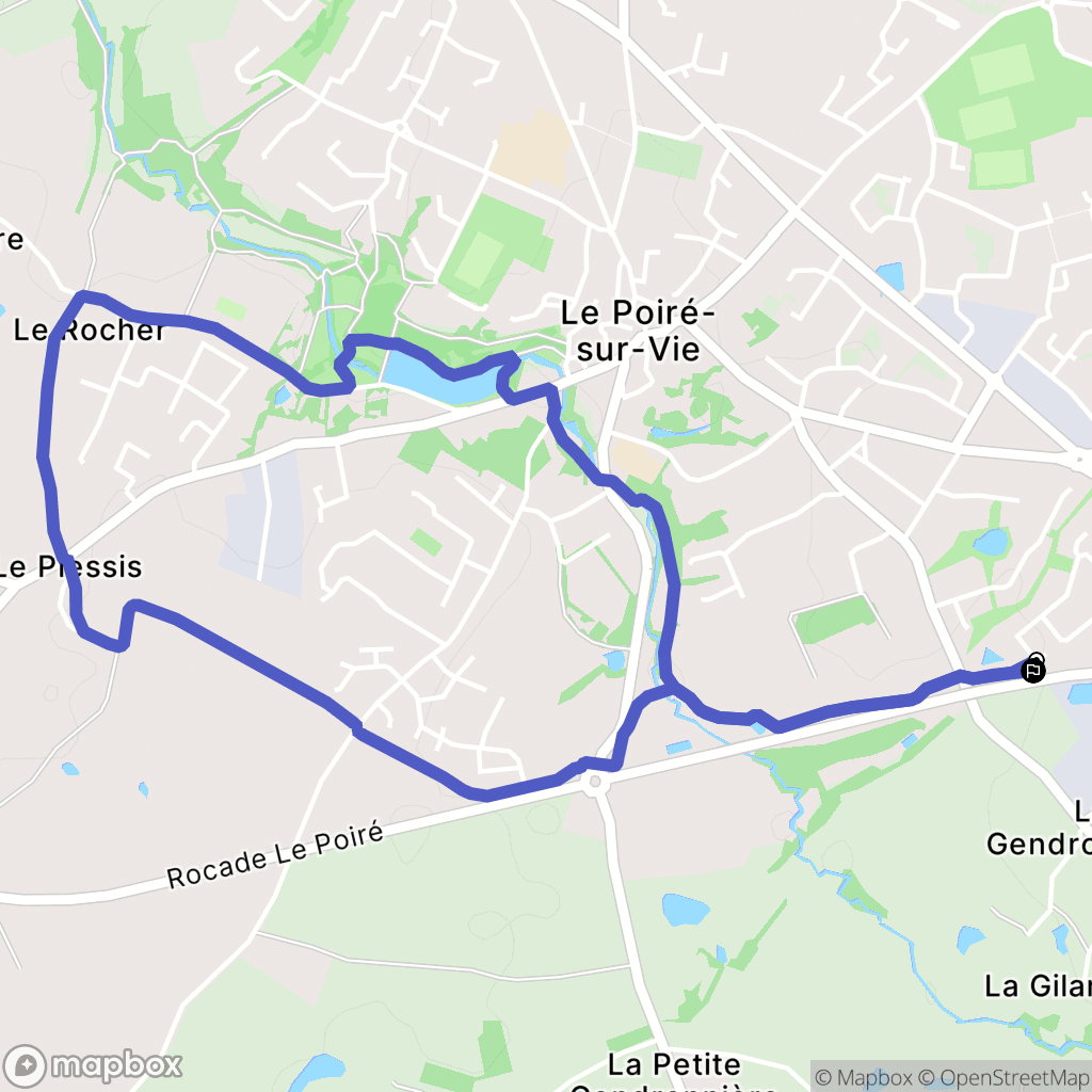 Le Poiré-sur-Vie : carte du parcours de randonnée - France