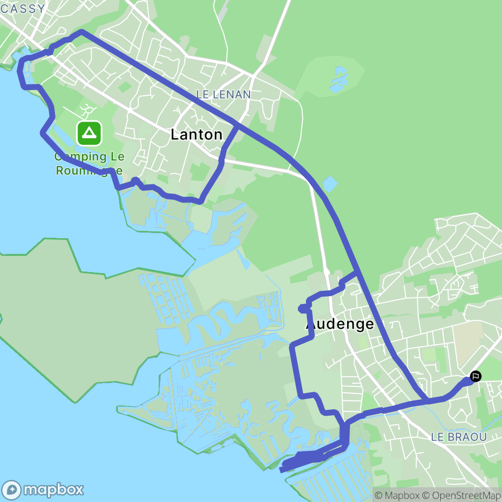 Audenge : carte du parcours de randonnée - France