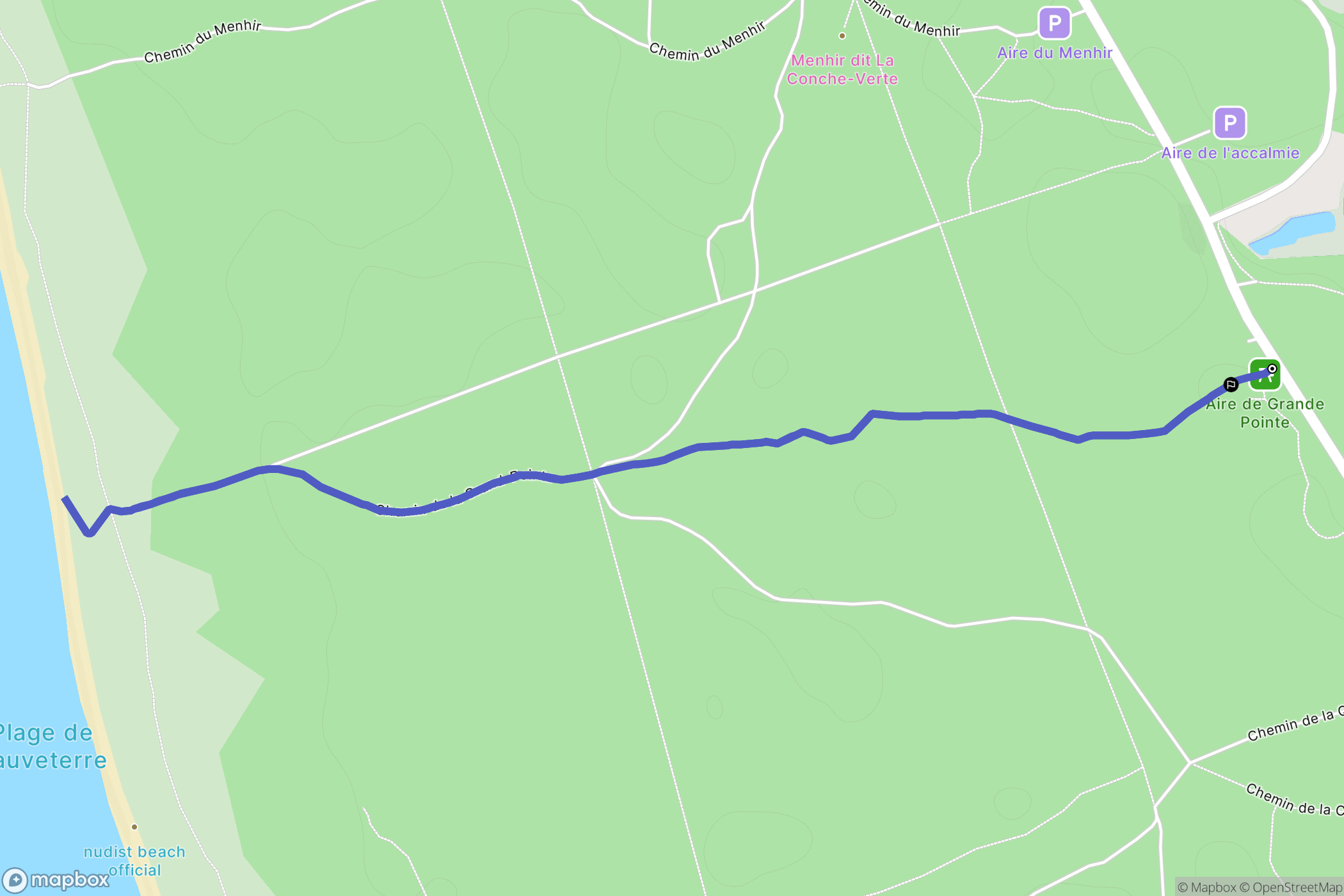 Les Sables-d'Olonne : carte du parcours de randonnée - France