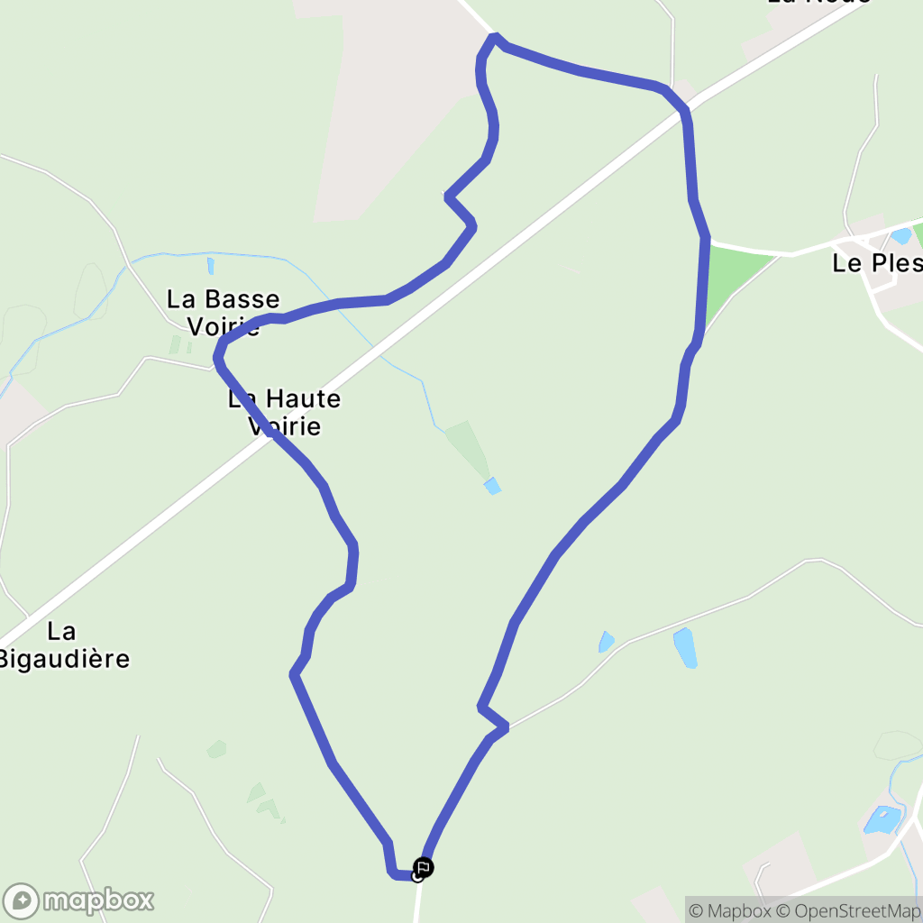Aubigny-Les Clouzeaux : carte du parcours de randonnée - France
