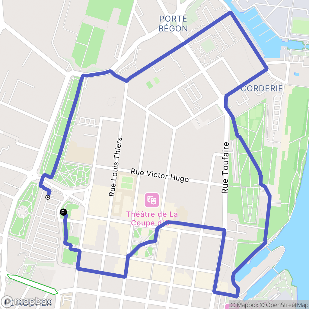 Rochefort : carte du parcours de randonnée - France