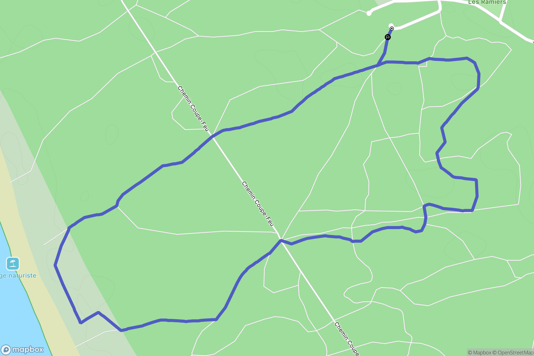 Longeville-sur-Mer : carte du parcours de randonnée - France
