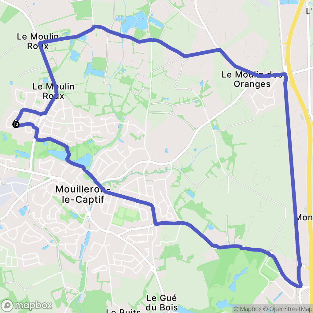 Mouilleron-le-Captif : carte du parcours de randonnée - France
