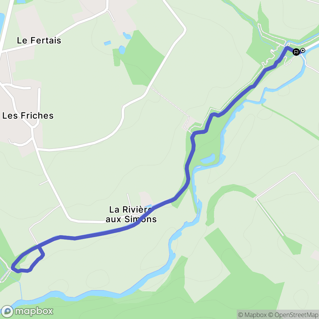 Joué-sur-Erdre : carte du parcours de randonnée - France