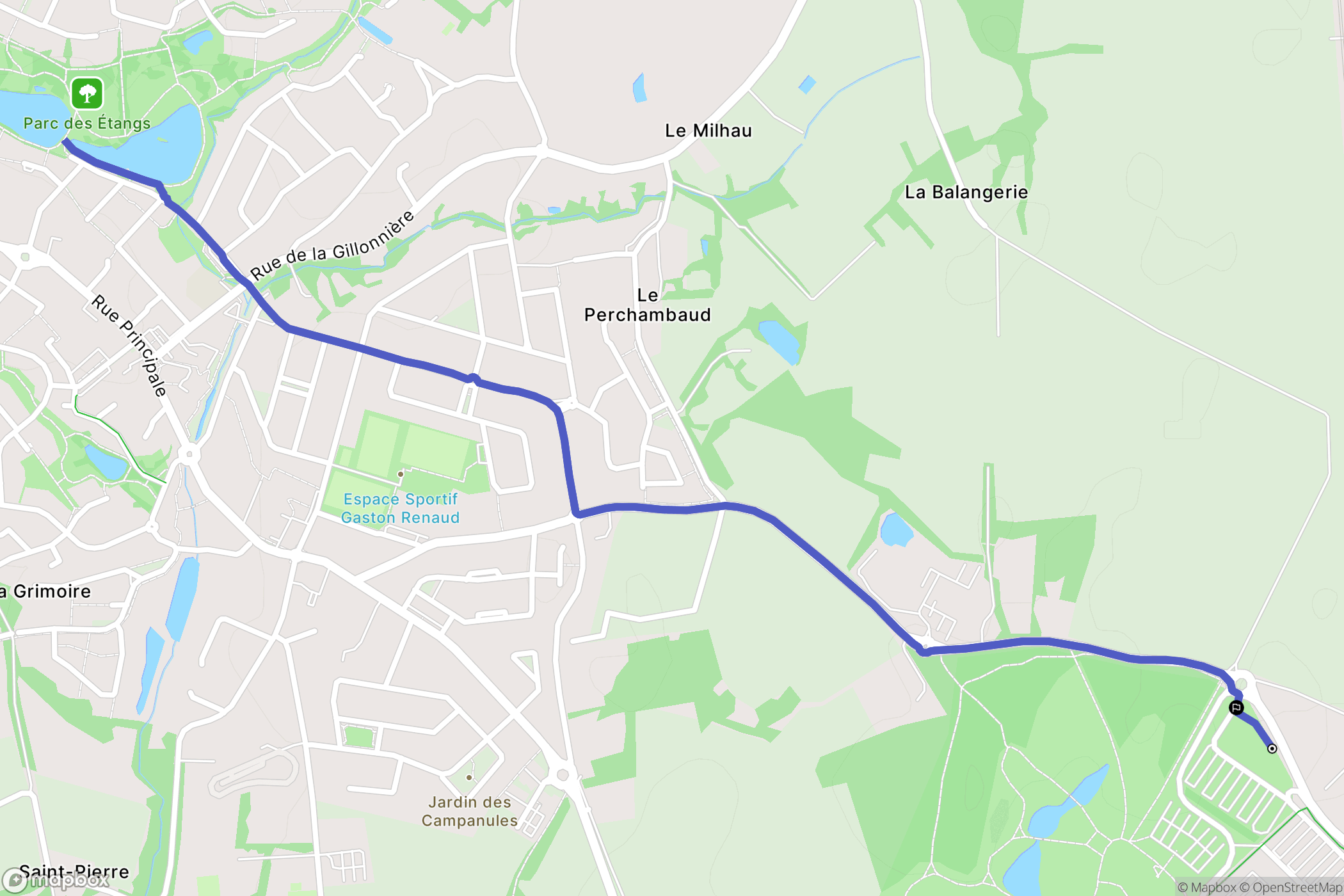 Mouilleron-le-Captif : carte du parcours de randonnée - France