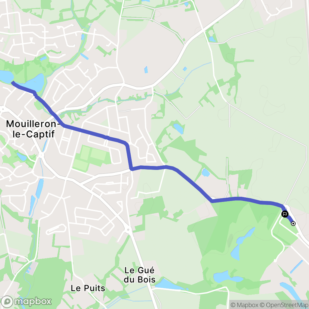 Mouilleron-le-Captif : carte du parcours de randonnée - France