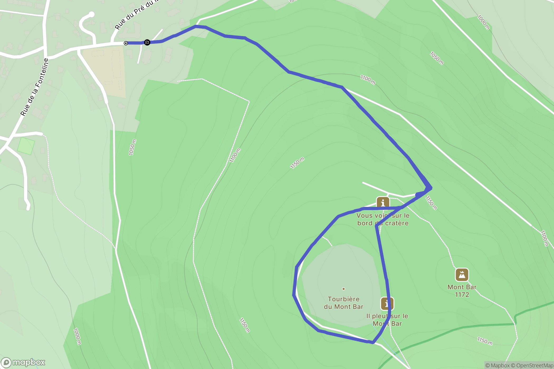 Allègre : carte du parcours de randonnée - France