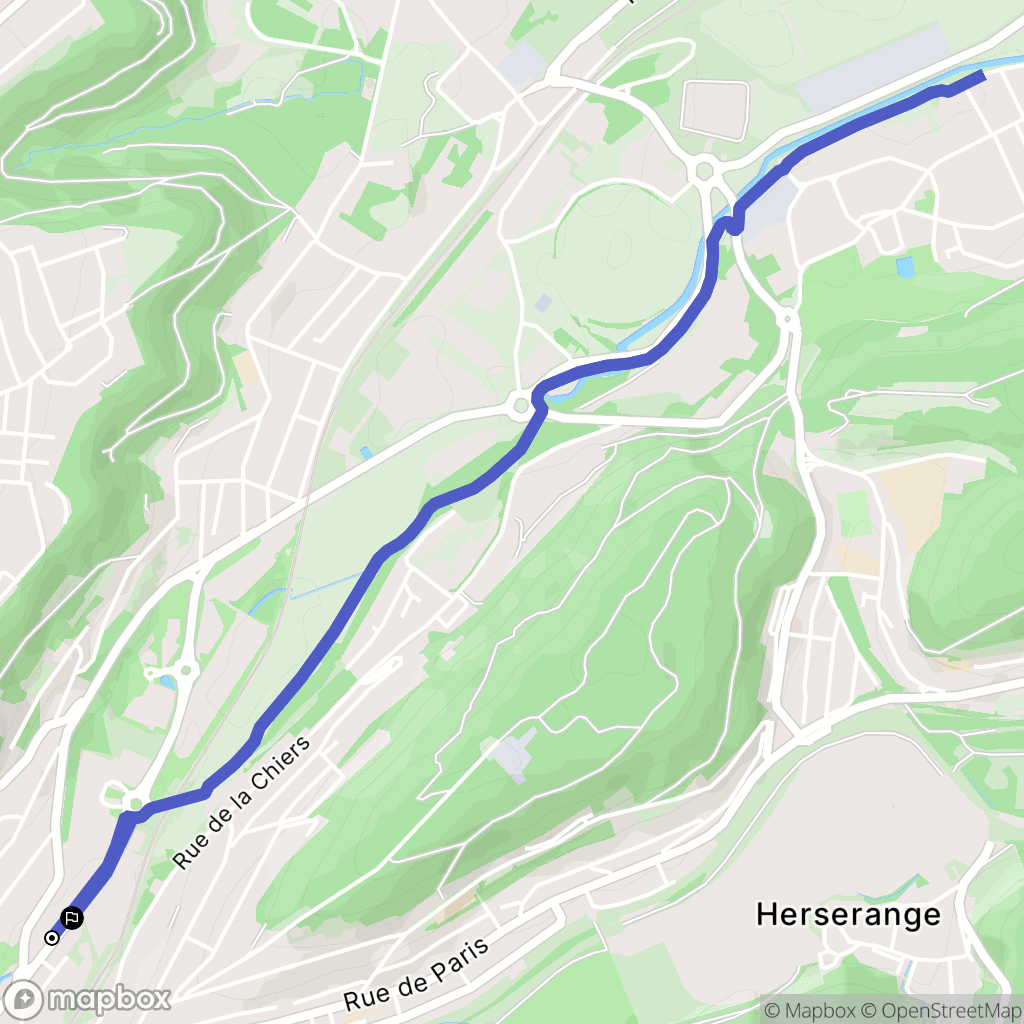 Longwy : carte du parcours de randonnée - France