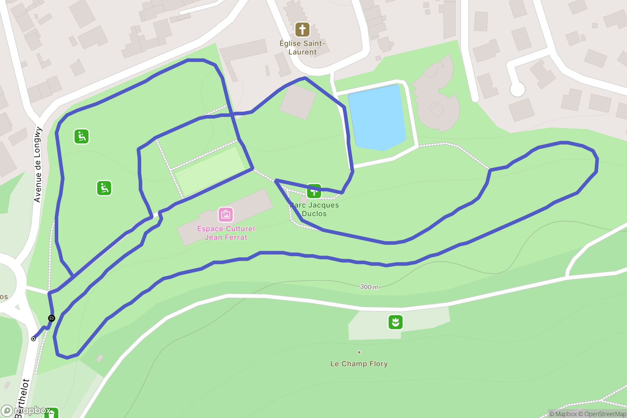 Longlaville : carte du parcours de randonnée - France