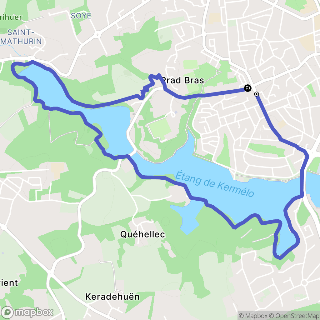 Lorient : carte du parcours de randonnée - France