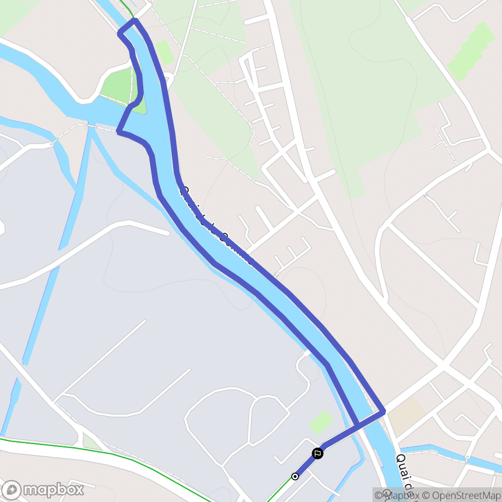 Amiens : carte du parcours de randonnée - France