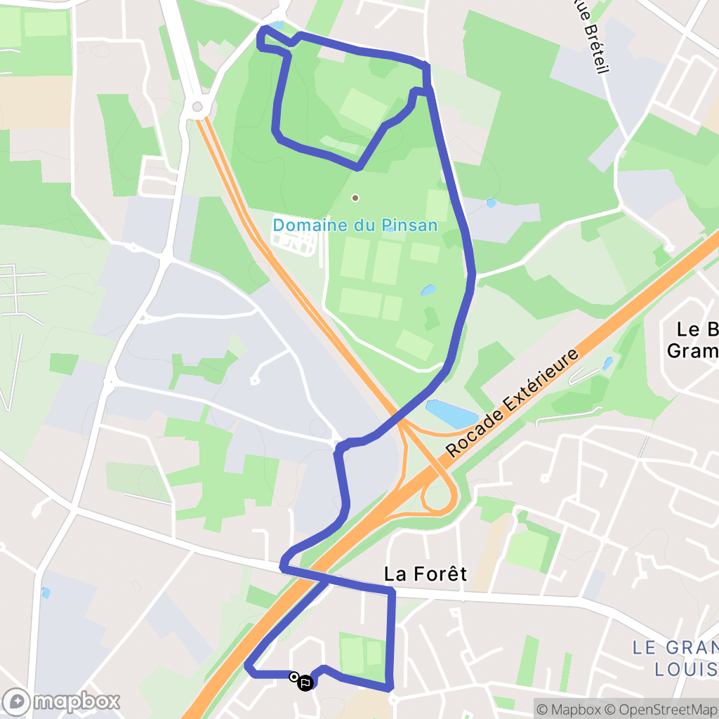 Eysines : carte du parcours de randonnée - France