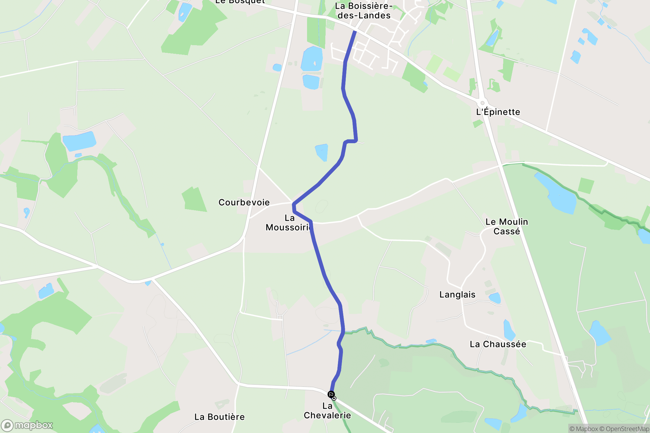 Saint-Vincent-sur-Graon : carte du parcours de randonnée - France