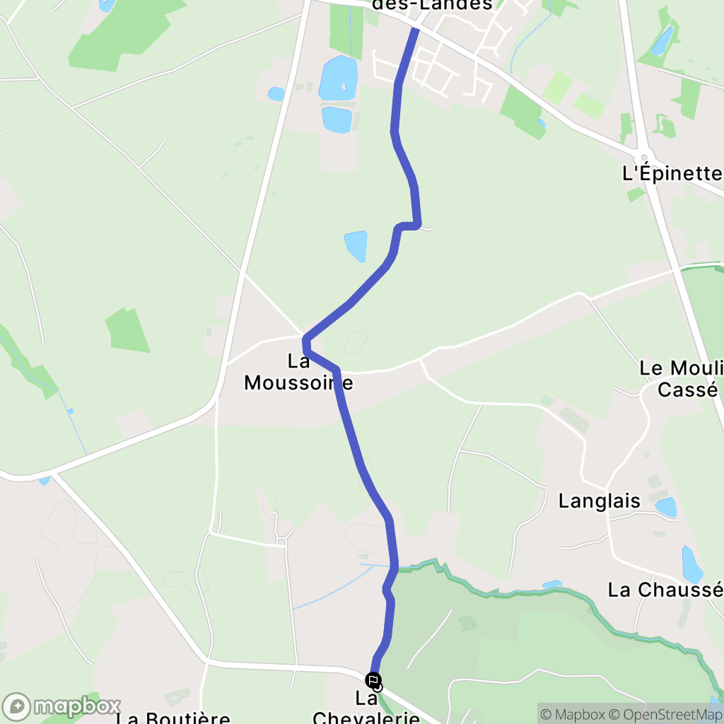 Saint-Vincent-sur-Graon : carte du parcours de randonnée - France