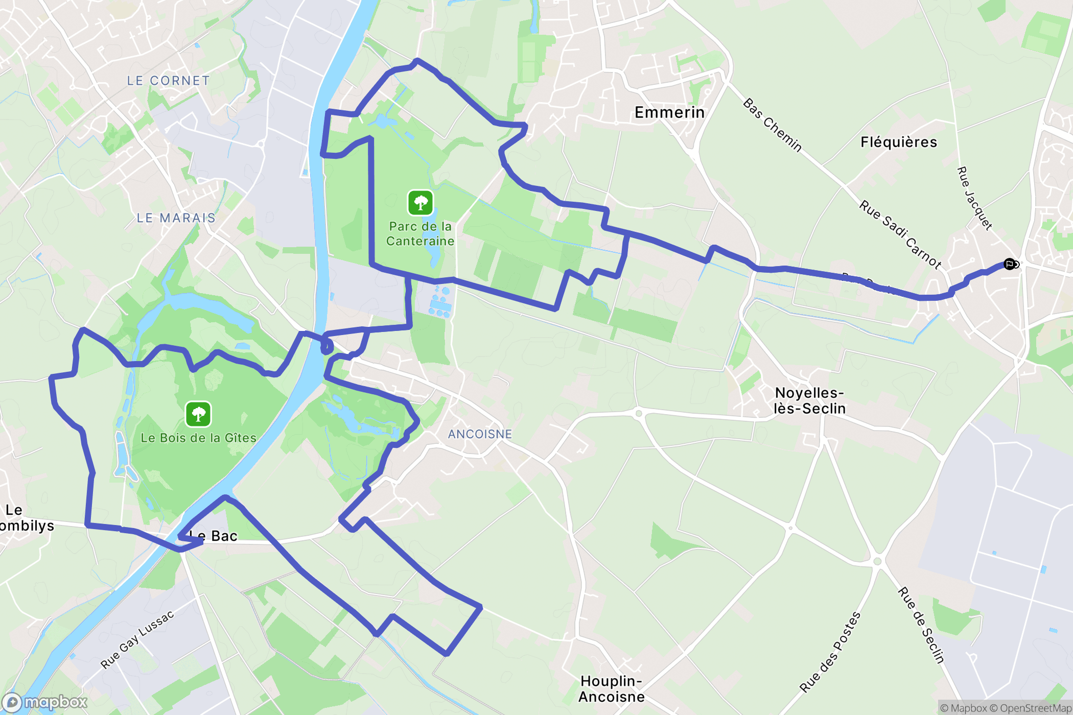 Wattignies : carte du parcours de randonnée - France