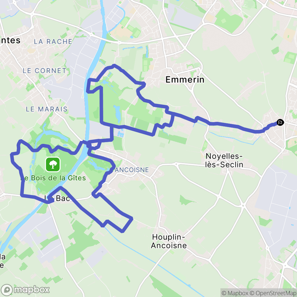 Wattignies : carte du parcours de randonnée - France