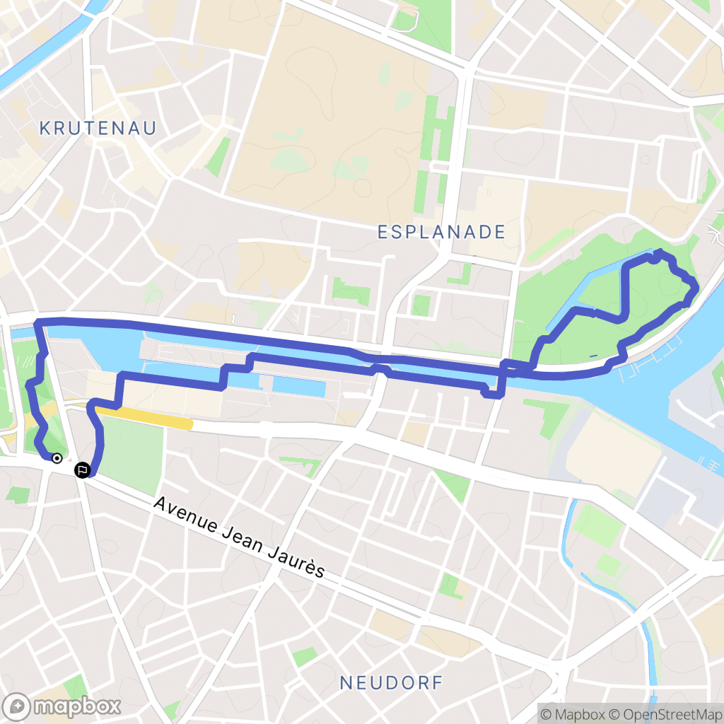 Strasbourg : carte du parcours de randonnée - France