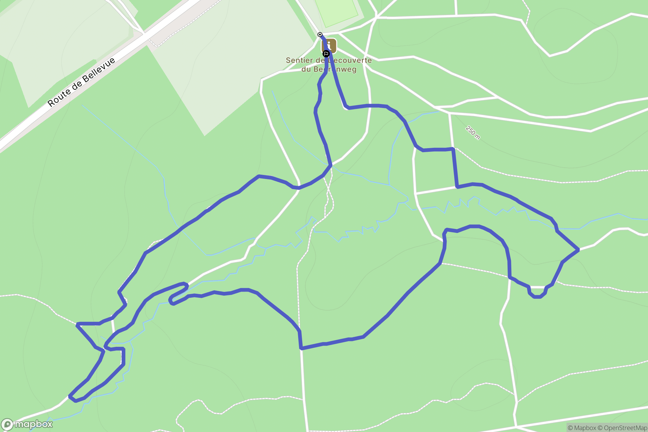 Thionville : carte du parcours de randonnée - France