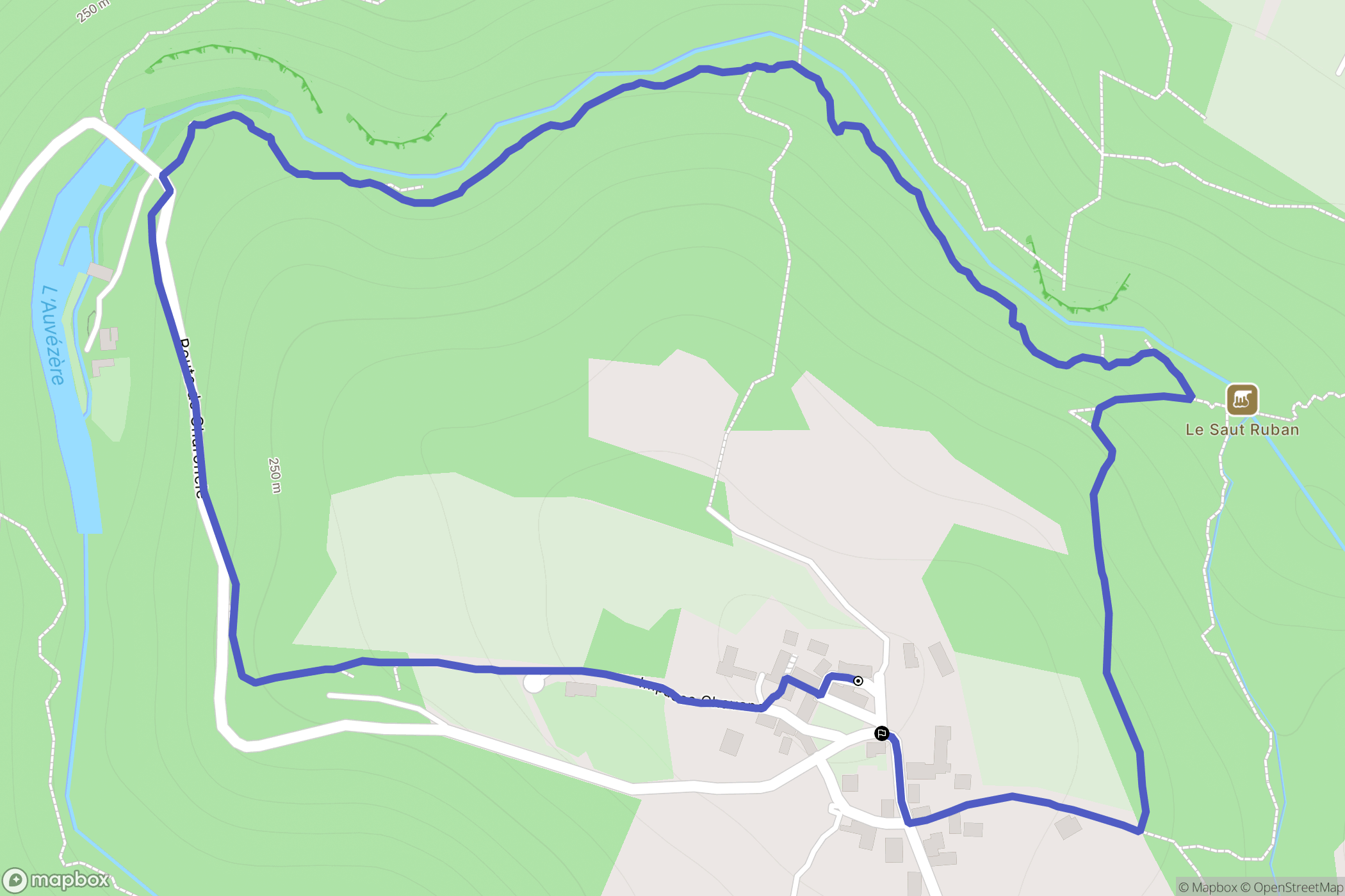 Saint-Mesmin : carte du parcours de randonnée - France