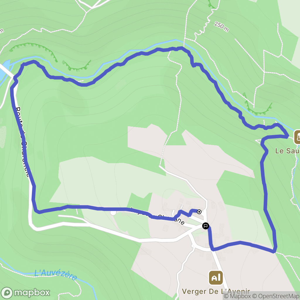 Saint-Mesmin : carte du parcours de randonnée - France
