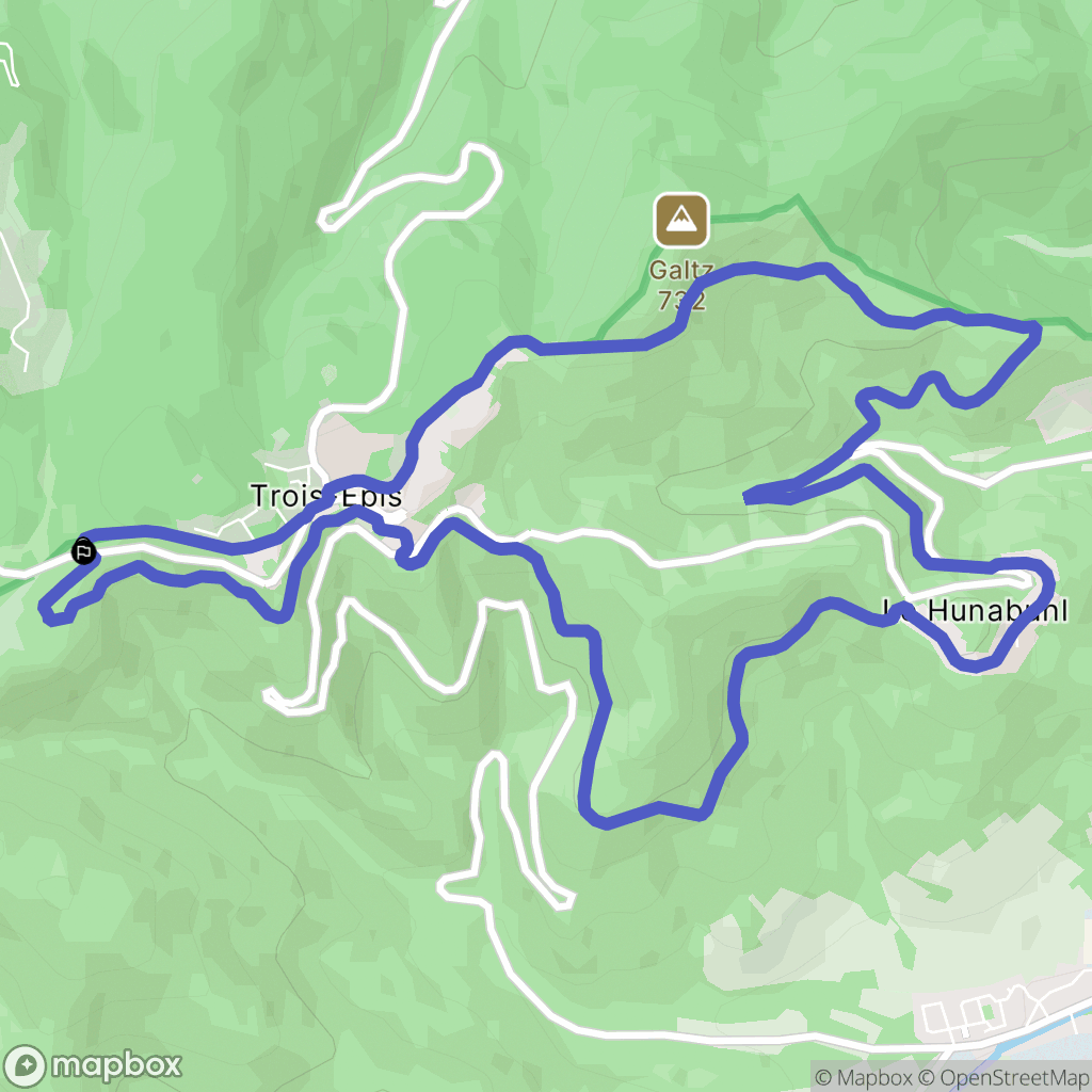 Turckheim : carte du parcours de randonnée - France