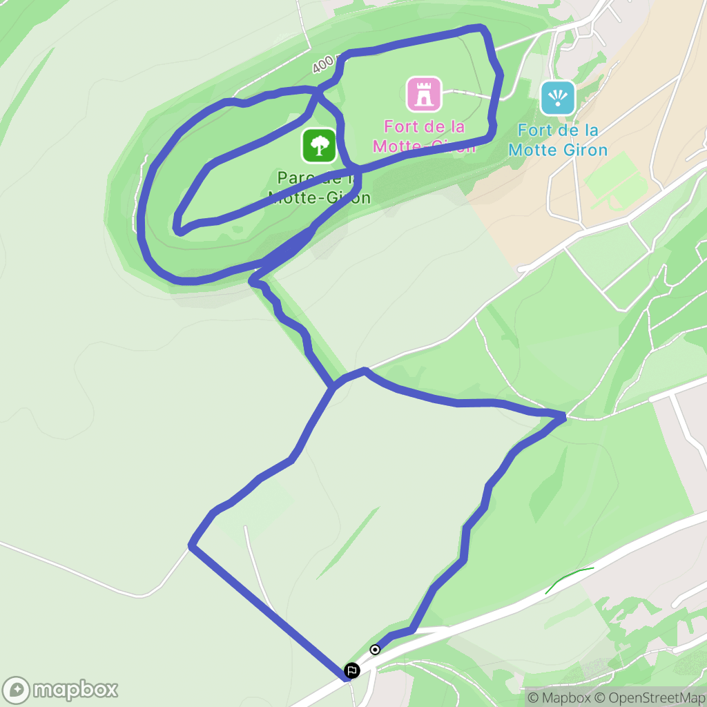 Dijon : carte du parcours de randonnée - France