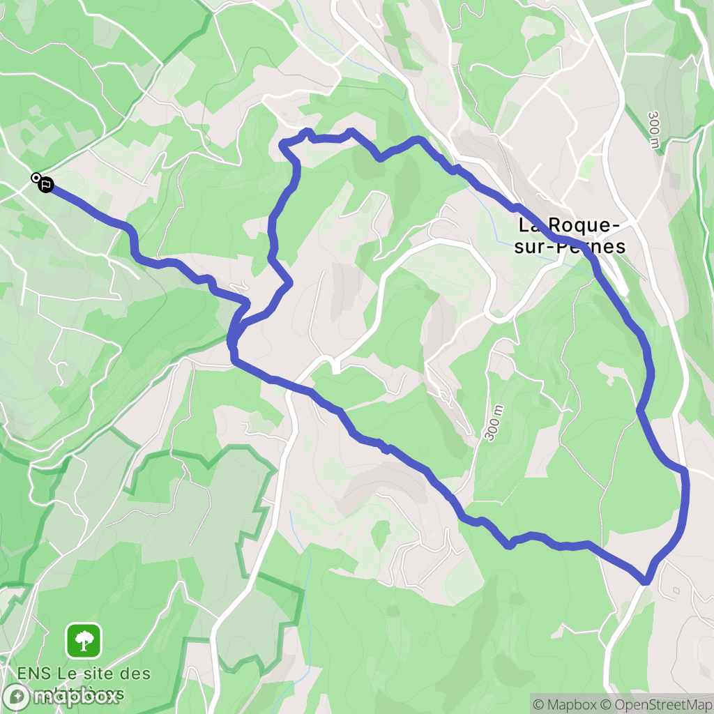 Pernes-les-Fontaines : carte du parcours de randonnée - France